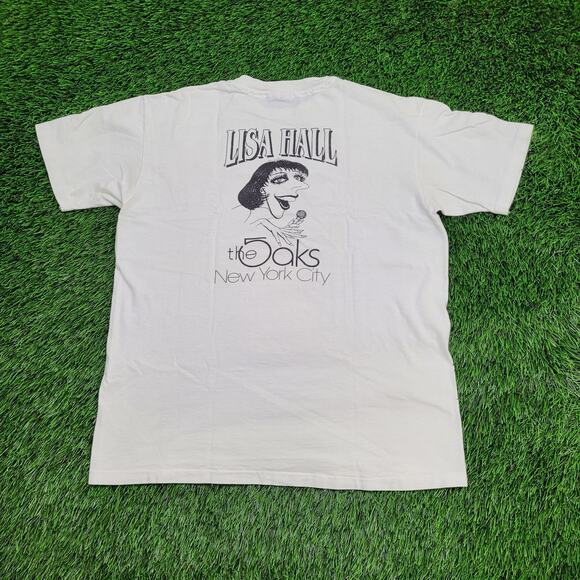 Vintage 80s Lisa-Hall The-5-Oaks Shirt Womens Large 21x25 New-York - Picture 1 of 12